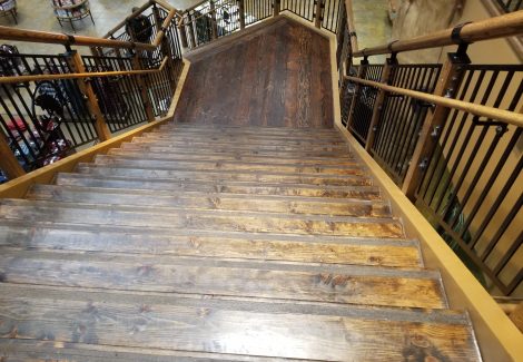 Cabela's Staircase Staining