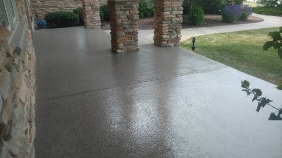 stained concrete patio in Hartford