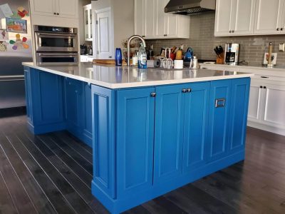 Painted Kitchen Island cordtland manor, NY
