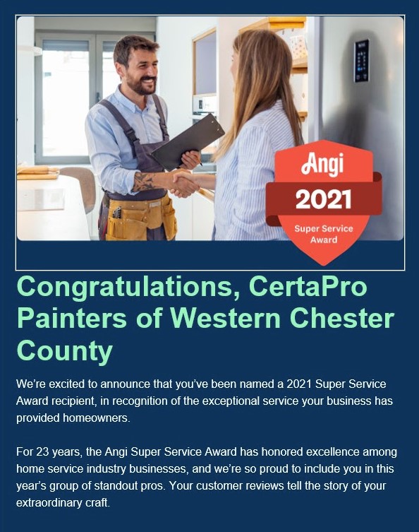 certapro western chester county angi super service 2021 award winners
