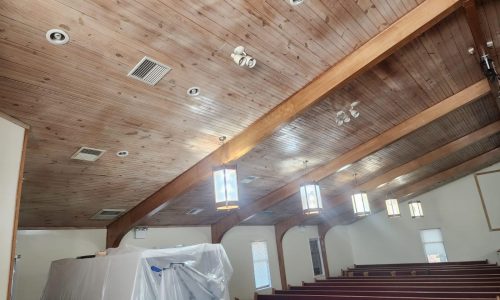 Philadelphia church interior repaint after photo