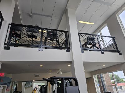 Gym area after photo looking up at second floor