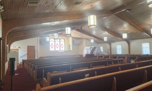 Philadelphia church interior repaint after photo