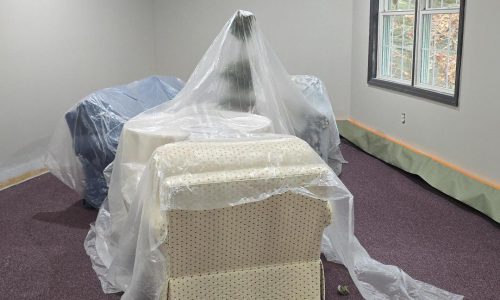 Two Story Dining Room Transformation (During)