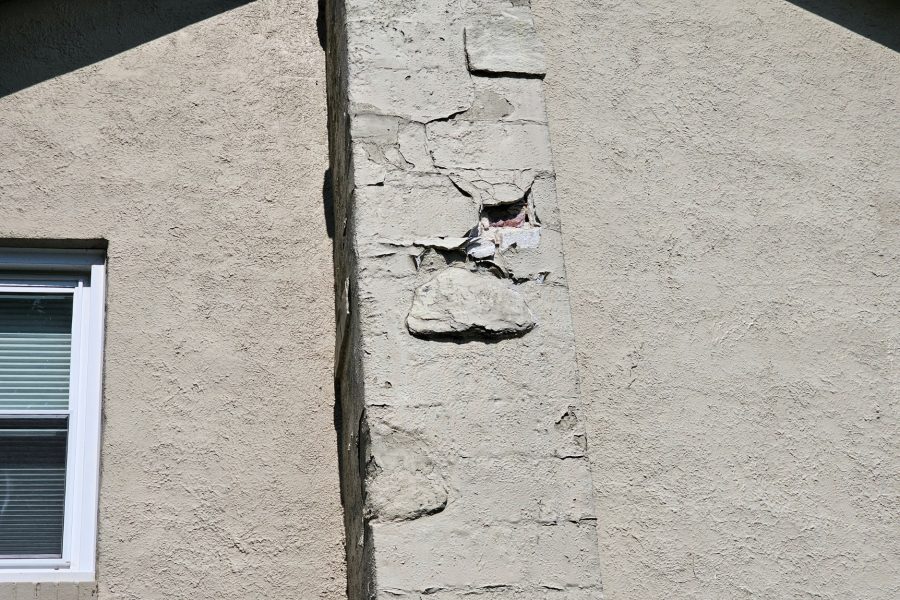 Residential Exterior case study before photo damaged fireplace Preview Image 2