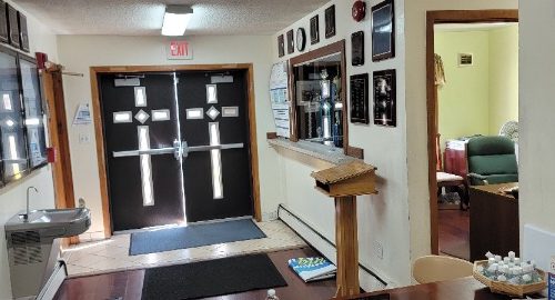 Philadelphia church interior repaint before photo