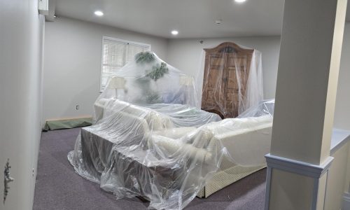 Two Story Dining Room Transformation (During)