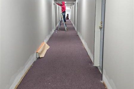 Two Story Dining Room Transformation (During)