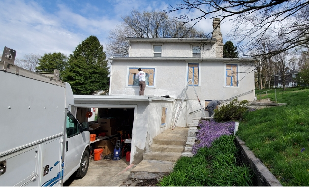 residential rear view before and after painting Preview Image 3