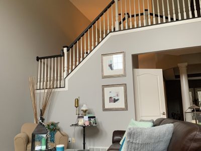 medina great room and stair rail interior painting