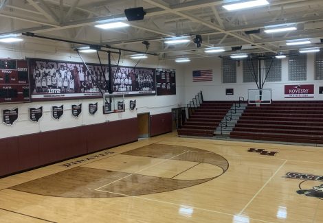 school gym after painting