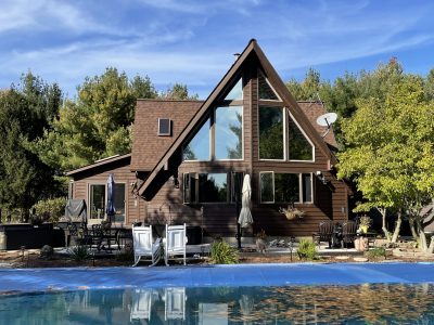 brown stained residential exterior