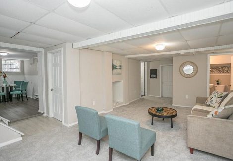 interior house painting project basement