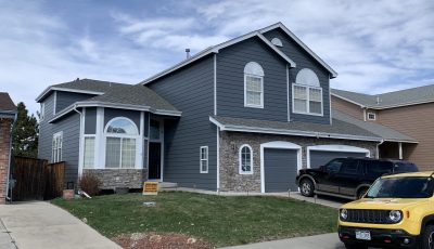 Blue homes with white trim is rising in popularity in Colorado.