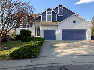 blue and white home in northglenn colorado