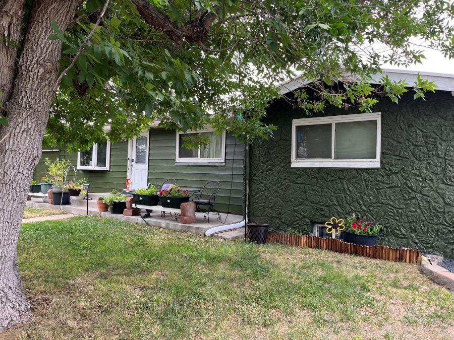deep green painted home exterior