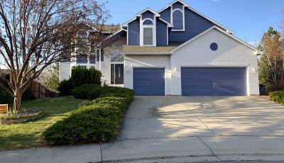 blue and white home in northglenn colorado