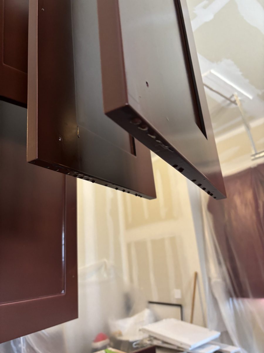 painted cabinet doors hanging while drying Preview Image 5