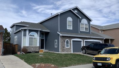 Blue homes with white trim is rising in popularity in Colorado.