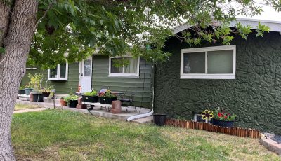 deep green painted home exterior