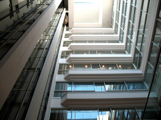 Hotel Lobby Looking Up