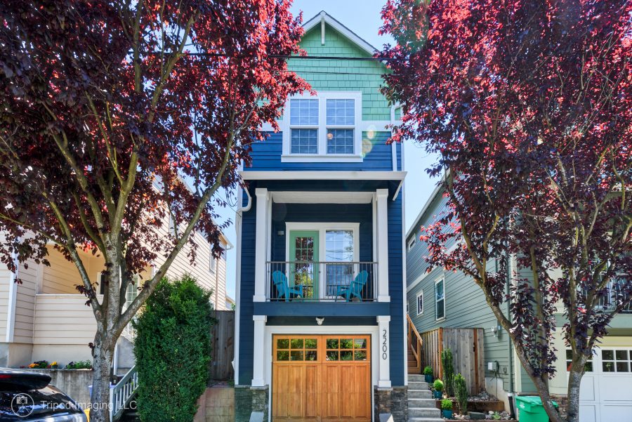 Bold Exterior Paint Colors for a Two-Story Home