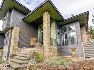 green and black home