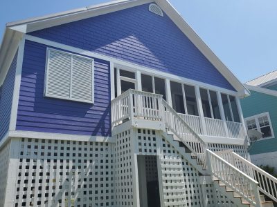 completed exterior house painting project in carolina beach, nc, by certapro painters of wilmington, nc
