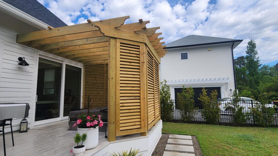 Pergola Staining in Wilmington, NC - Before 1 Preview Image 3