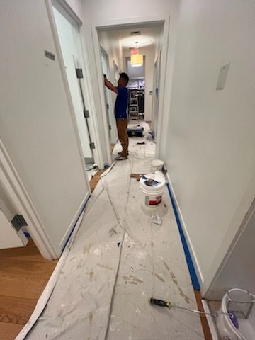 In progress photo of commercial interior painting project at an Athleta location in Wilmington, NC - angle 2 Preview Image 2