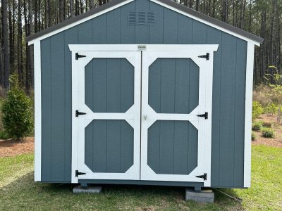 Commercial Exterior Shed Painting in Bella Point Bolivia, NC Frontal View