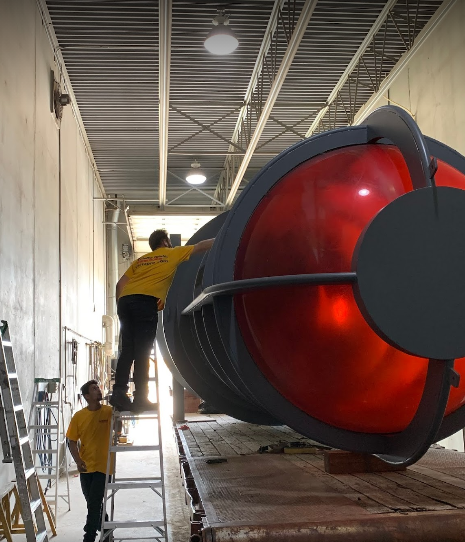 Budweiser goal light being painted Preview Image 1