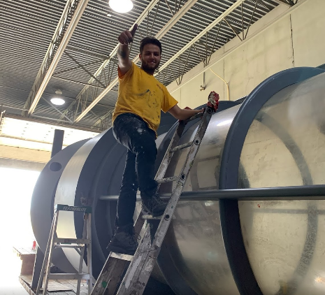 certapro painters of winnipeg west, MB working on Budweiser goal light Preview Image 4