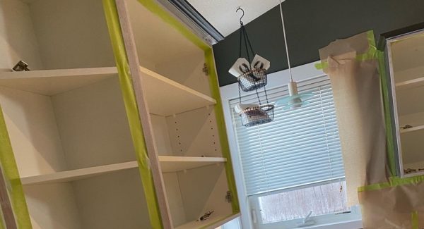 Kitchen cabinet painting in Sanford, MB