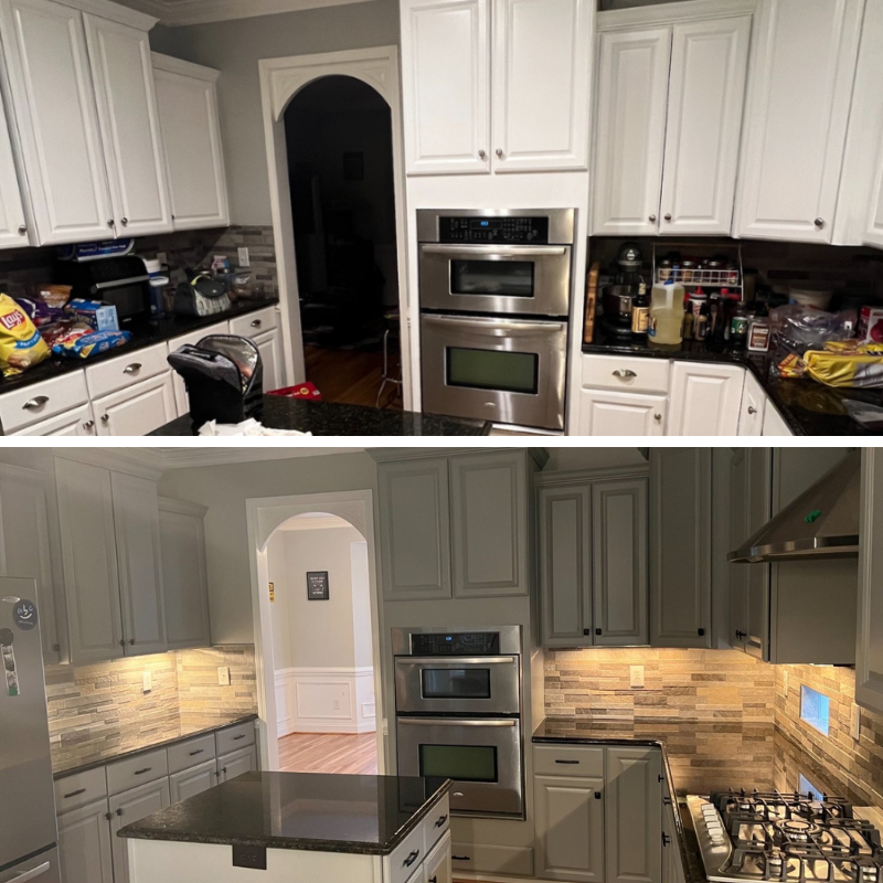 Kitchen Cabinet Before and After Winston-Salem