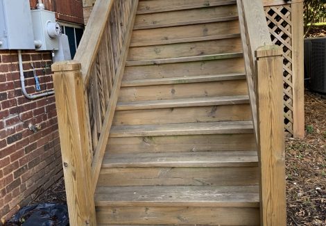 Deck Stairs Before Deck Staining