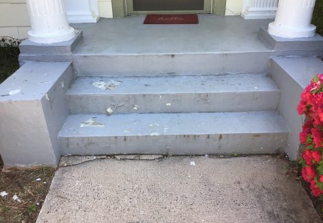 Front Porch Floor Before Painting Washington Park, NC