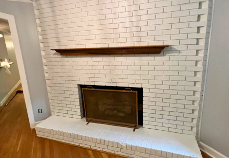 Fireplace Brick and Mantle Painting
