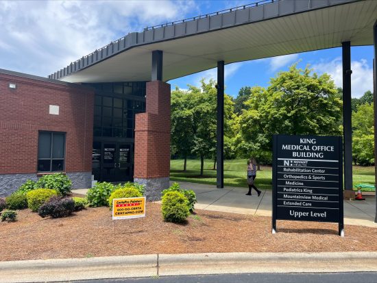 Exterior brick commercial painting for office space by CertaPro painters.