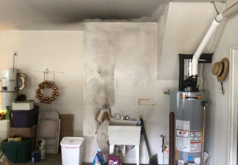 Garage Wall Before Repairs