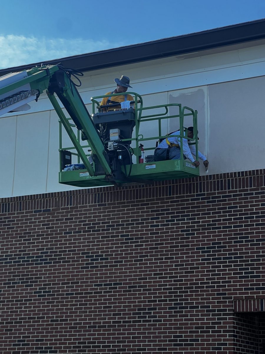 Prep and painting for Catholic High School exterior. Preview Image 3