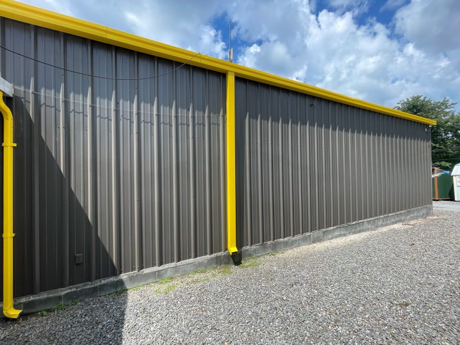 Side painting of metal sheet and poles for industrial painting. Preview Image 1