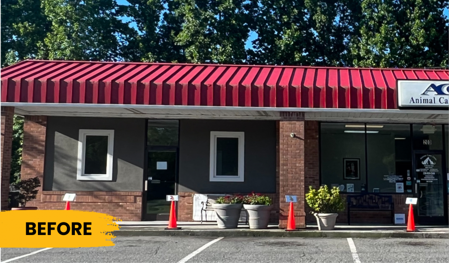 Veterinarian Clinic in Rural Hall Before Brick Limewash Preview Image 5