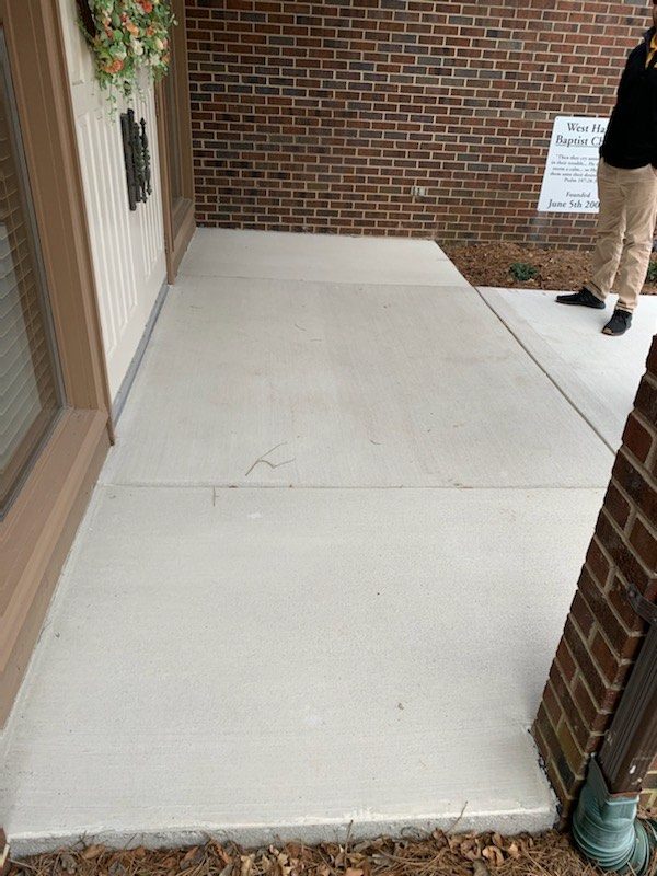 Church Walkway Before Concrete Staining in Clemmons, NC Preview Image 1