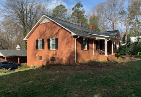 before exterior brick painting in Winston-Salem