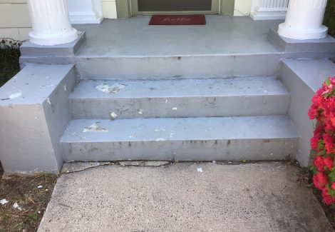 Front Porch Floor Before Painting Washington Park, NC