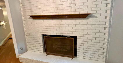 Fireplace Brick and Mantle Painting