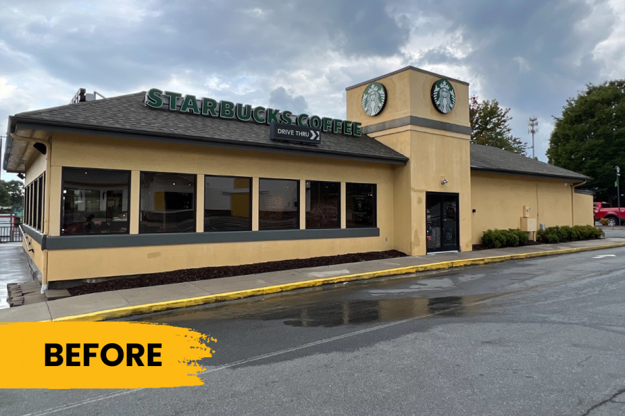 Starbucks Before Stucco Painting Preview Image 2