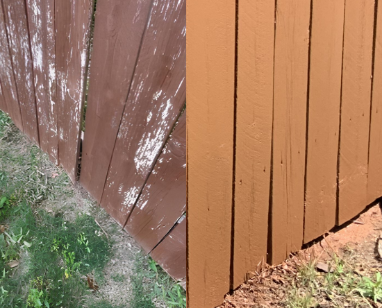 Wood Fence Before & After