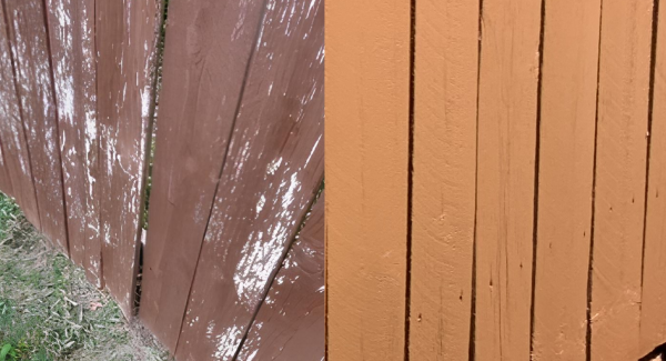 Wood Fence Before & After